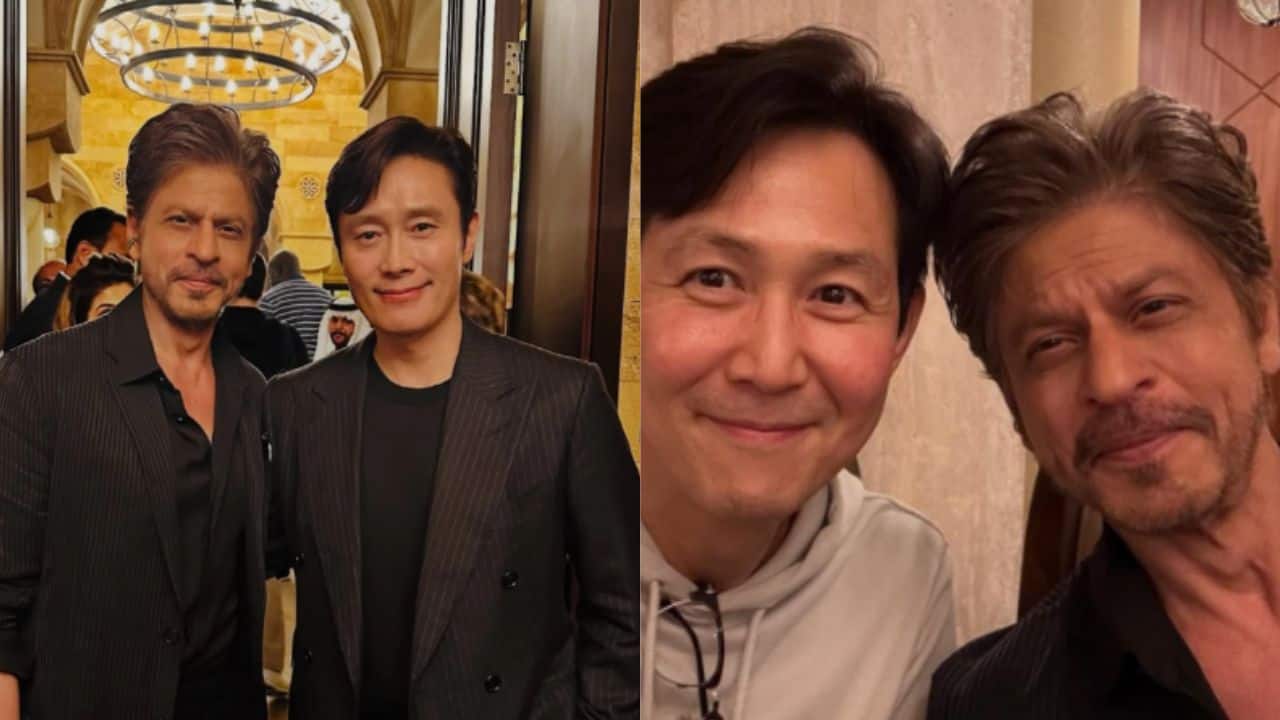 Shah Rukh Khan meets Squid Game actors Lee Byung Hun and Lee Jung-jae at Riyadh event; netizens call it "Collab of the century": See pics