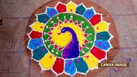 Design diyas using colored powders and flowers to represent light and positivity during Diwali celebrations.