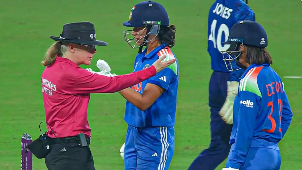 Confusion over DRS as Smriti Mandhana denied review by umpires during India vs England World Cup clash
