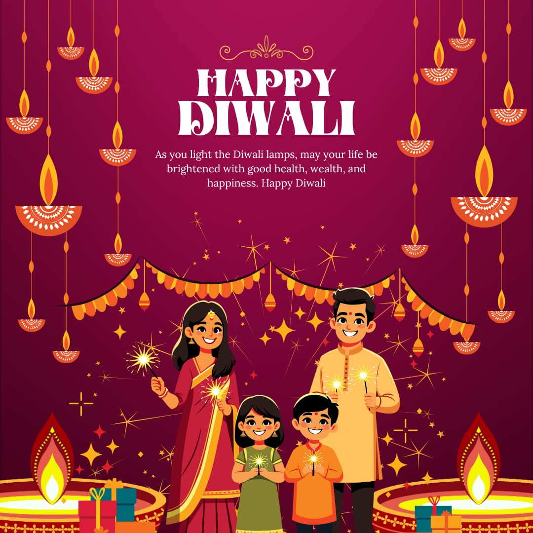 Happy Deepawali (Diwali) Wishes / Images / Pictures (canva)