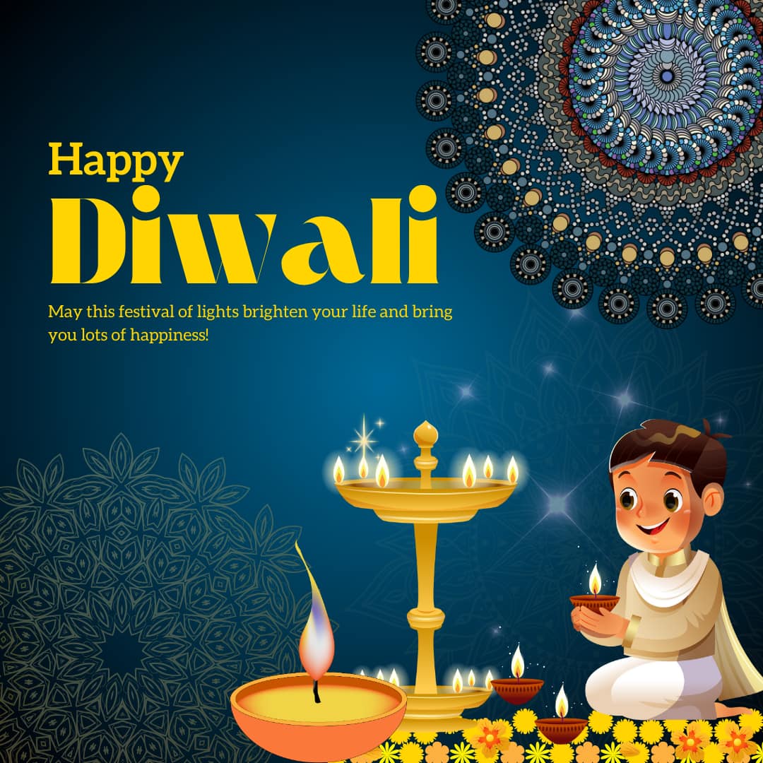 Happy Deepawali (Diwali) Wishes / Images / Pictures (canva)