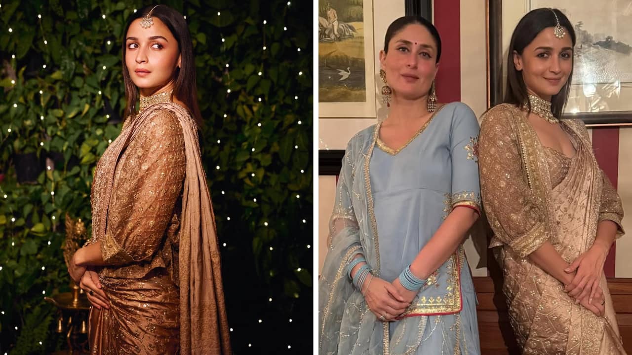 Alia Bhatt shares glamorous family moments from pre-Diwali bash, poses with sister-in-law Kareena Kapoor: See pics