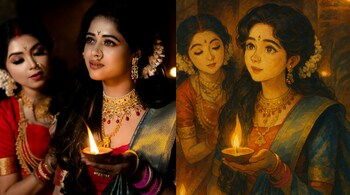 Diwali Ghibli art photos