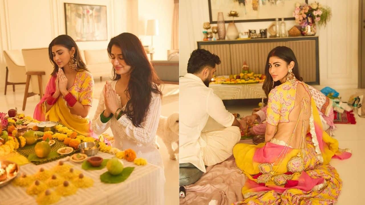 Mouni Roy celebrates Diwali with husband Suraj Nambiar and Disha Patani in a glow of love and light