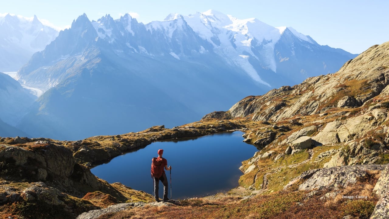 3. Tour du Mont Blanc, France/Italy/Switzerland Length: 170 km One of Europe’s most popular hut-to-hut treks, the Tour du Mont Blanc loops through France, Italy, and Switzerland, offering uninterrupted views of the Mont Blanc massif. Divided into 11 stages, it’s perfect for hikers who want flexibility in distance and difficulty. The trail winds through alpine meadows, rushing rivers, and steep valleys, with plentiful huts, guesthouses, and guided tour options along the way. (Image: Canva)