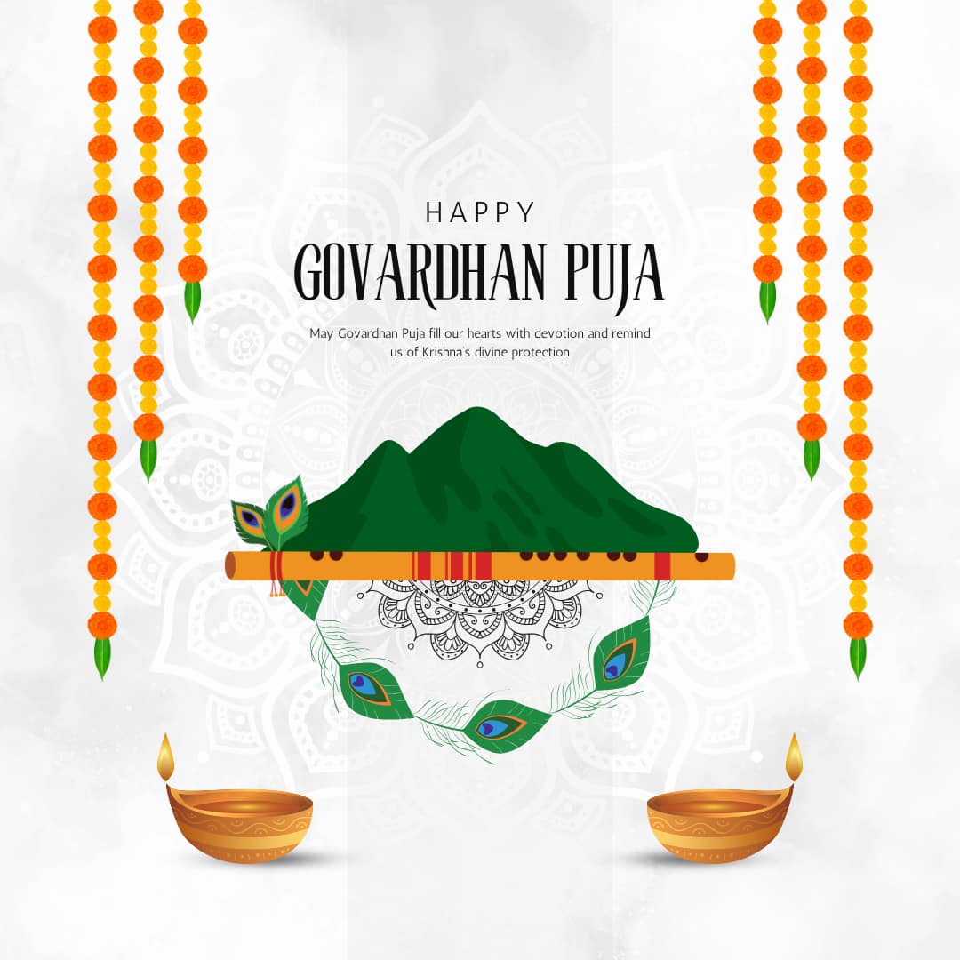 Happy Govardhan Puja 2025 Images and Pictures (canva)
