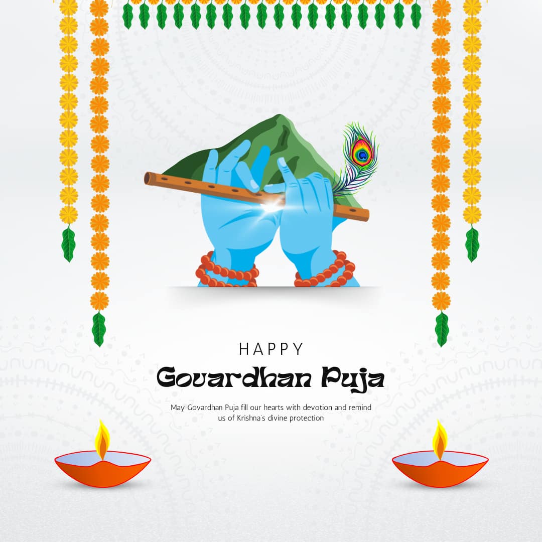 Happy Govardhan Puja 2025 Images and Pictures (canva)