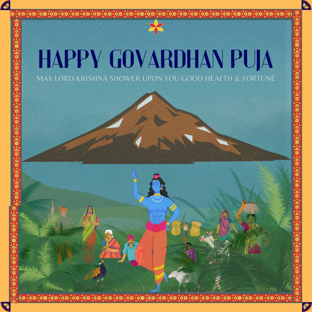 Happy Govardhan Puja 2025 Images and Pictures (canva)