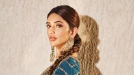 <strong>Sreeleela</strong><br />Sreeleela, an actress, looked like she had just come out of a dream in a stunning blue Anarkali kurta with gold details and detailed embroidery. Her bright makeup was perfect for the holidays, and her big earrings made her look like a queen. Fans on social media adored the young star's clothes since they were both stylish and fun.