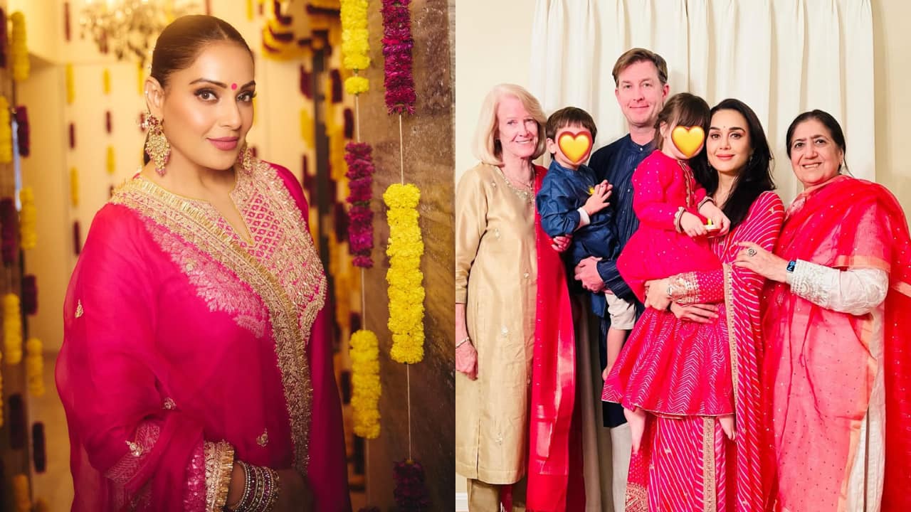 Bipasha Basu, Preity Zinta celebrate Diwali 2025 in style with family, see festive looks
