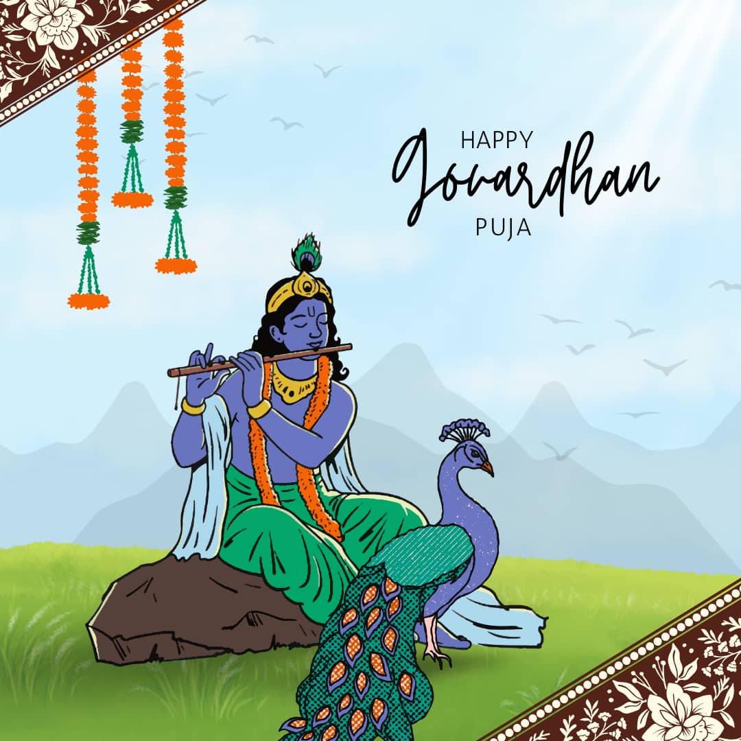 Happy Govardhan Puja Pictures and Images (canva)