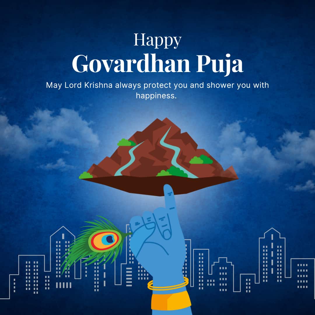 Happy Govardhan Puja Pictures and Images (canva)
