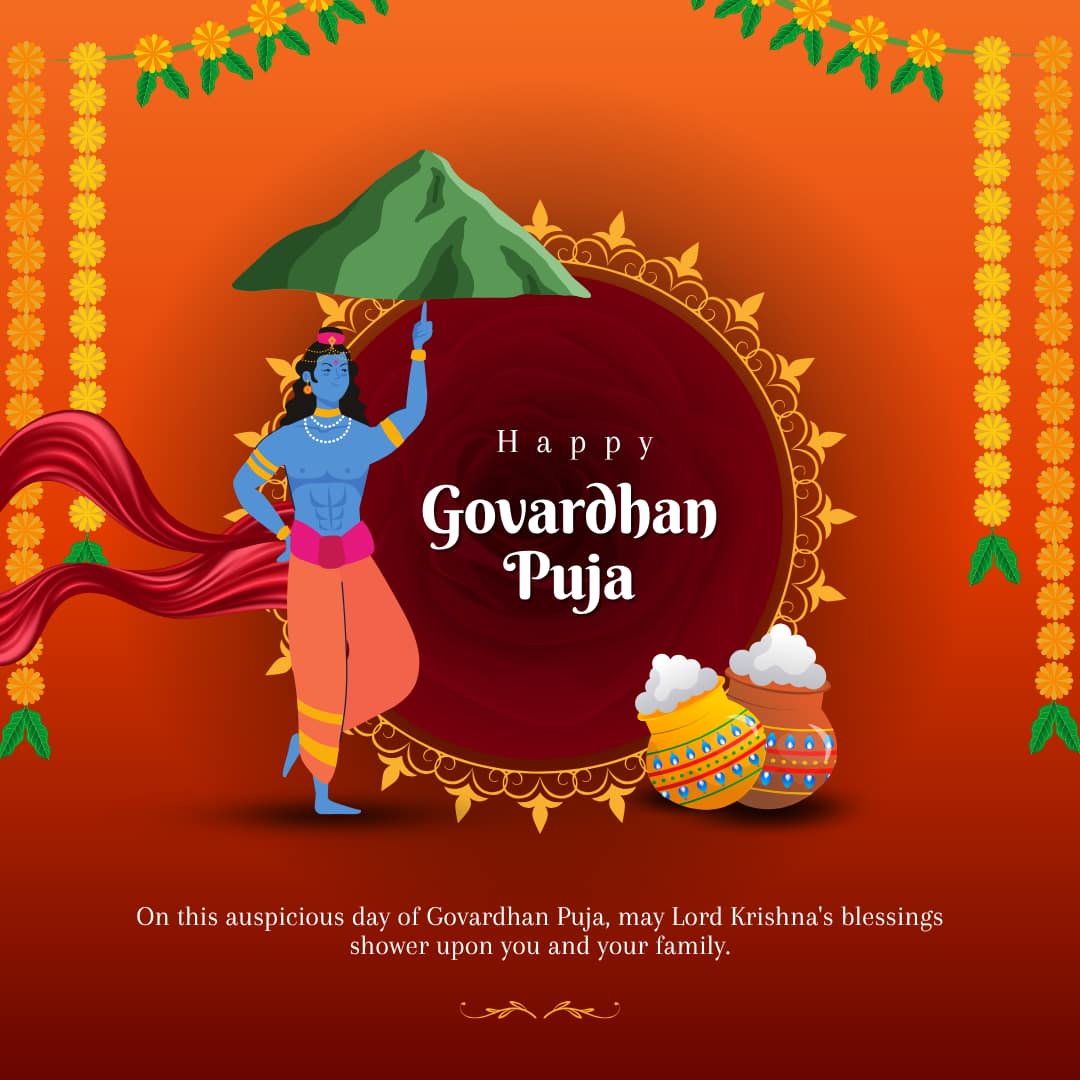 Happy Govardhan Puja Pictures and Images (canva)