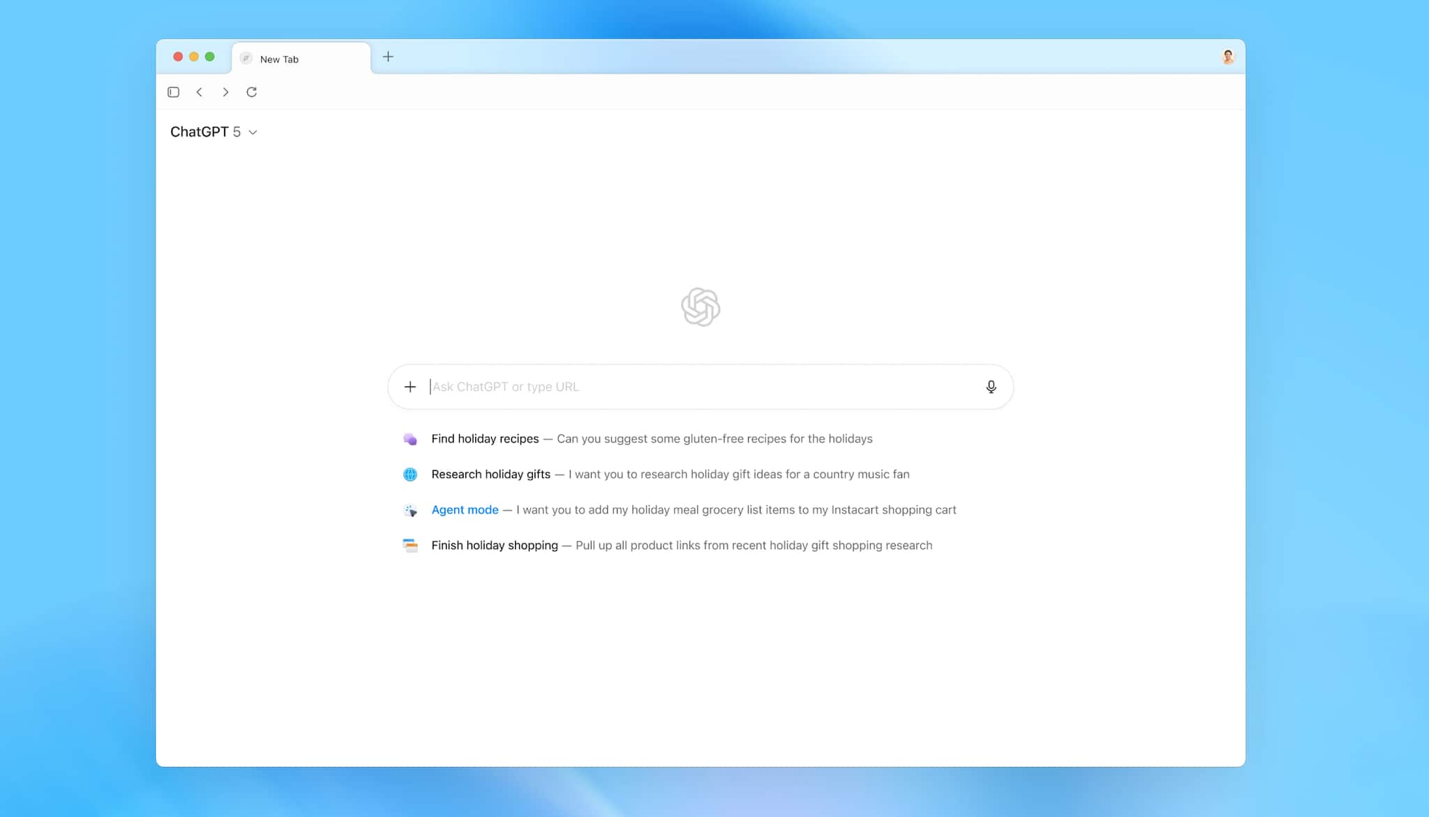 A browser with ChatGPT built in, not added on Atlas is designed around ChatGPT as its core interface. A new-tab page serves as both the chat window and an entry for URLs and searches. Users can shift between AI answers and conventional search results across categories like links, images, videos and news within the same surface. Instead of thinking of the browser and AI as two separate tools, Atlas integrates them so that AI can respond to whatever is on-screen without context-switching. A browser with ChatGPT built in, not added on Atlas is designed around ChatGPT as its core interface. A new-tab page serves as both the chat window and an entry for URLs and searches. Users can shift between AI answers and conventional search results across categories like links, images, videos and news within the same surface. Instead of thinking of the browser and AI as two separate tools, Atlas integrates them so that AI can respond to whatever is on-screen without context-switching.