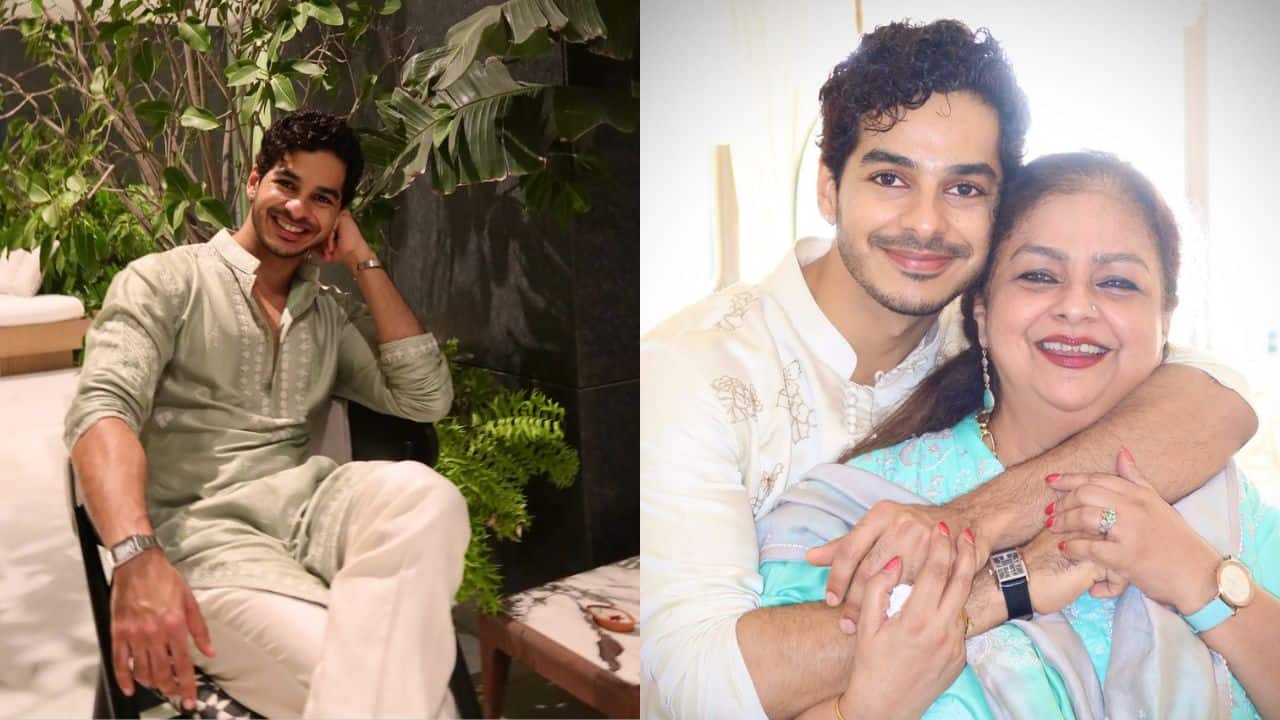 Ishaan Khatter Ishaan Khatter shared pictures of his Diwali celebration in an elegant ethnic look. The actor was seen in a green embroidered kurta and white pajamas. The picture showed Ishaan embracing his mother, with both smiling and celebration the festival of lights with full enjoyment.