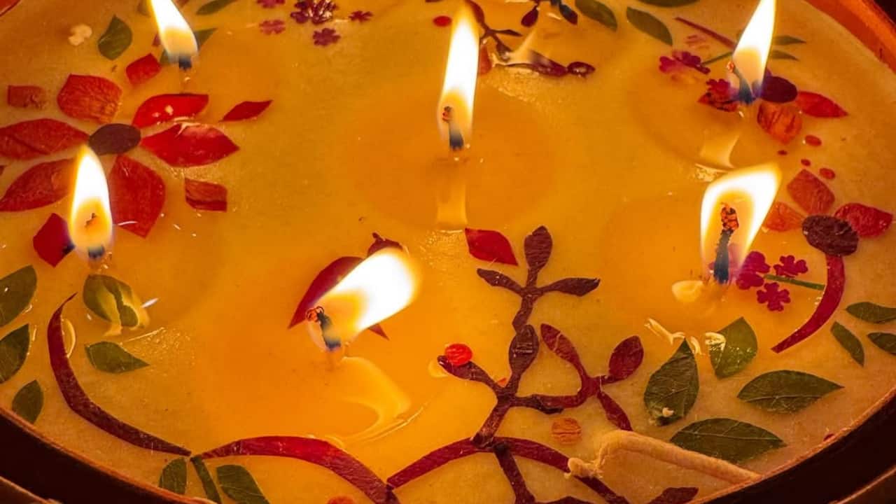 A close-up of lit diyas floating in decorated wax captures the final note of Priyanka’s Diwali celebration. The soft flames and floral designs symbolize peace, hope, and continuity — a perfect metaphor for the festival’s universal message of light triumphing over darkness.