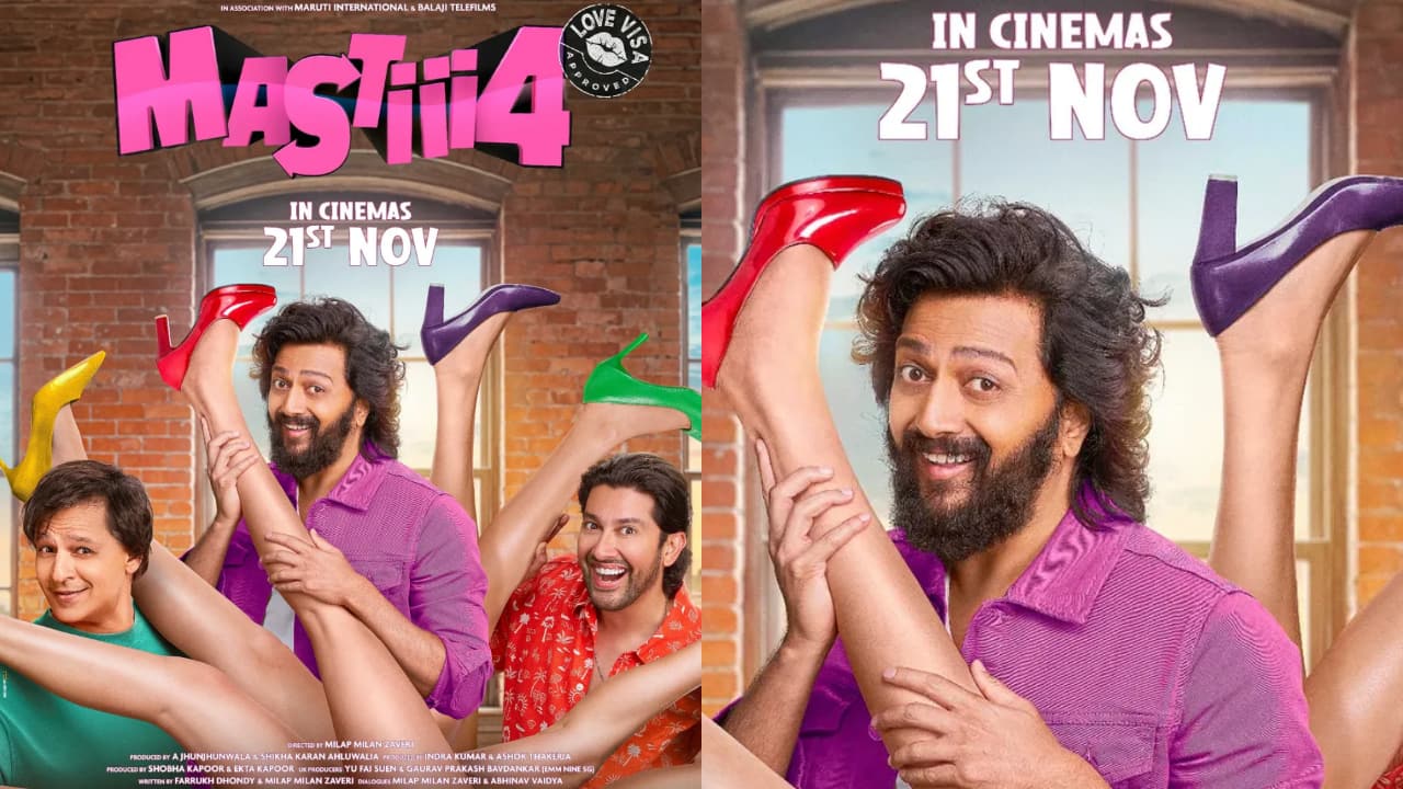 Masti 4 new poster out, Riteish Deshmukh's film set to release on November 21
