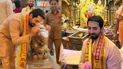 Ayushmann Khurrana seeks blessings at Siddhivinayak Temple on Diwali 2025 after Thamma’s box office triumph