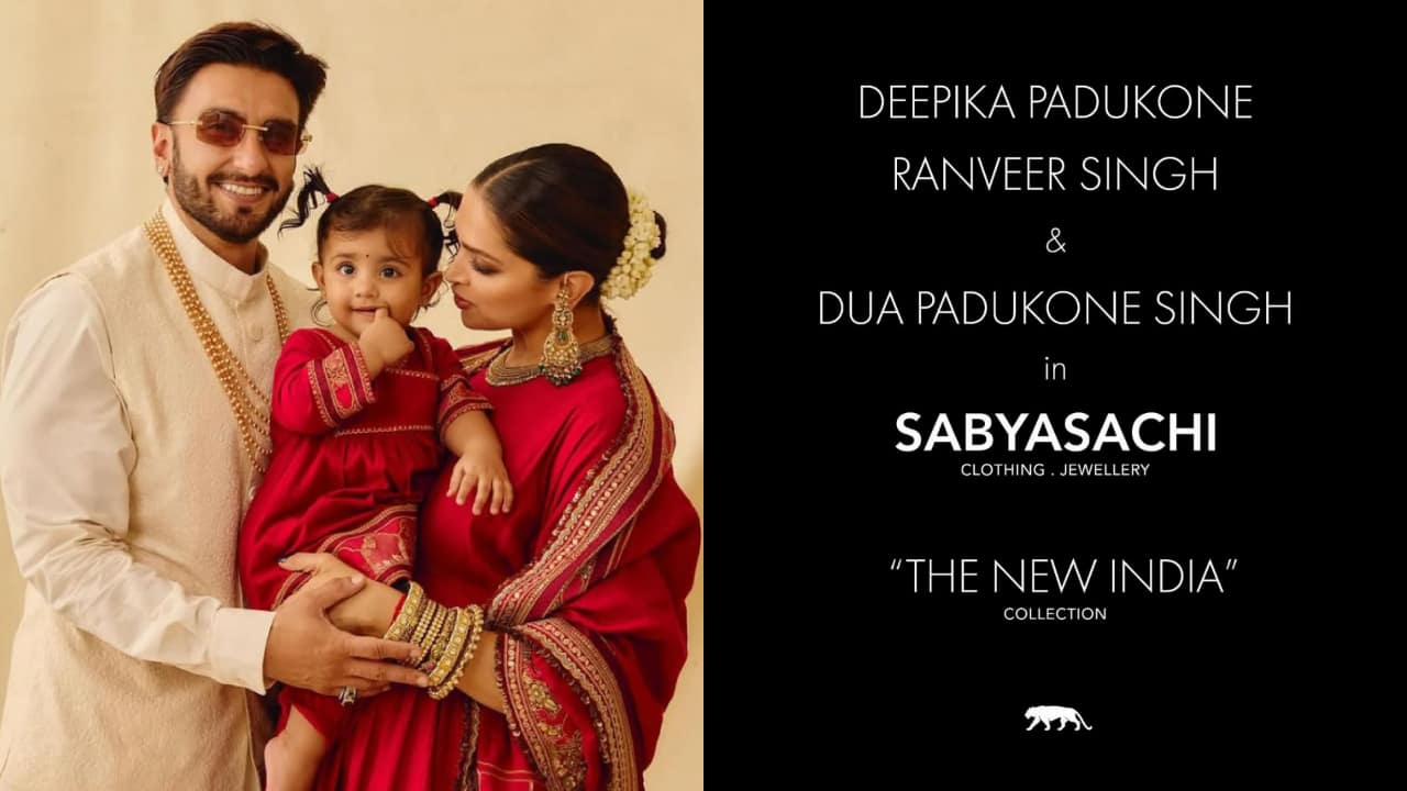 Deepika Padukone, Ranveer Singh and baby Dua shine in their first-ever Sabyasachi family photoshoot