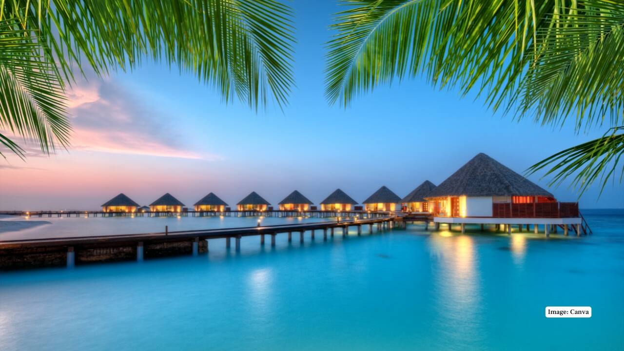 Maldives The Maldives, just a few hours away by air, is the ideal destination for both couples and families. It has overwater villas, coral reefs and clear lagoons, making it a perfect getaway after the festive season. (Image: Canva)