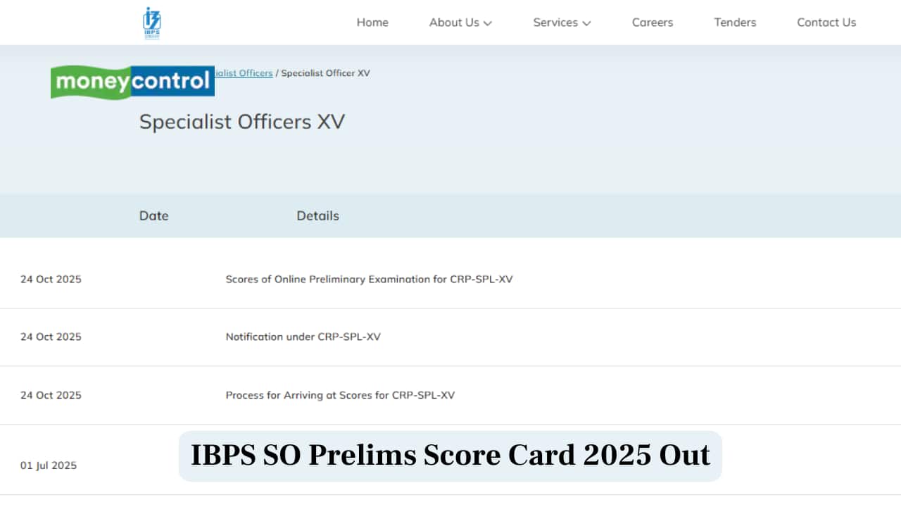 IBPS SO Prelims Score Card 2025 Released at ibps.in, Direct Link Here