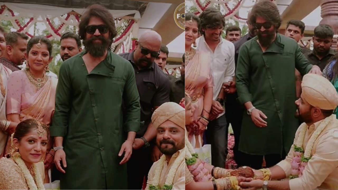 Yash adds star power to KGF Cinematographer Bhuvan Gowda and Nikitha’s wedding; See pics