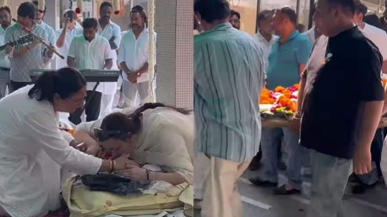 Rishabh Tandon’s wife Olesya bids tearful farewell, kisses late husband at his funeral