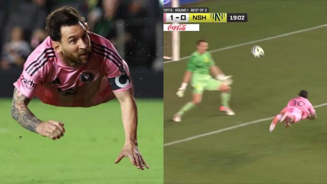 WATCH: Lionel Messi scores sensational goal with flying header in Inter Miami's 3-1 win over Nashville SC