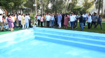 "Today, I inspected the Chhath Ghat in Z Block, Shyam Vihar, Najafgarh area, Matiala," wrote Parvesh Verma on X.