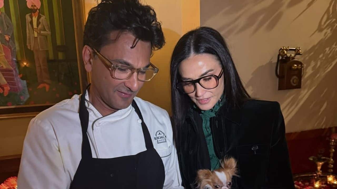 Vikas Khanna gifts Demi Moore a piece of India’s heart: A Sambalpuri handloom from Odisha; See pics