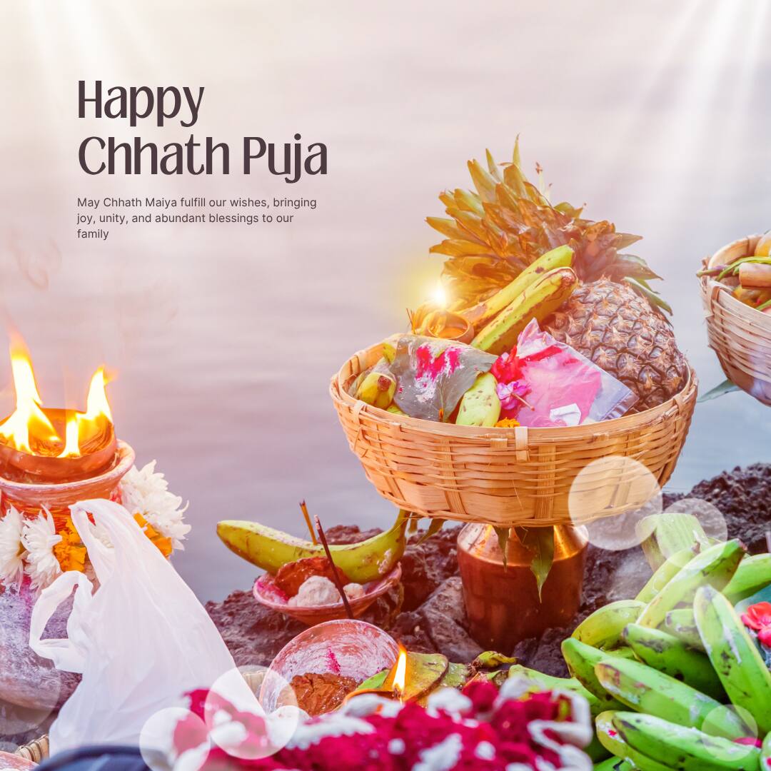 Happy Chhath Puja 2025 Images and Pictures (canva)