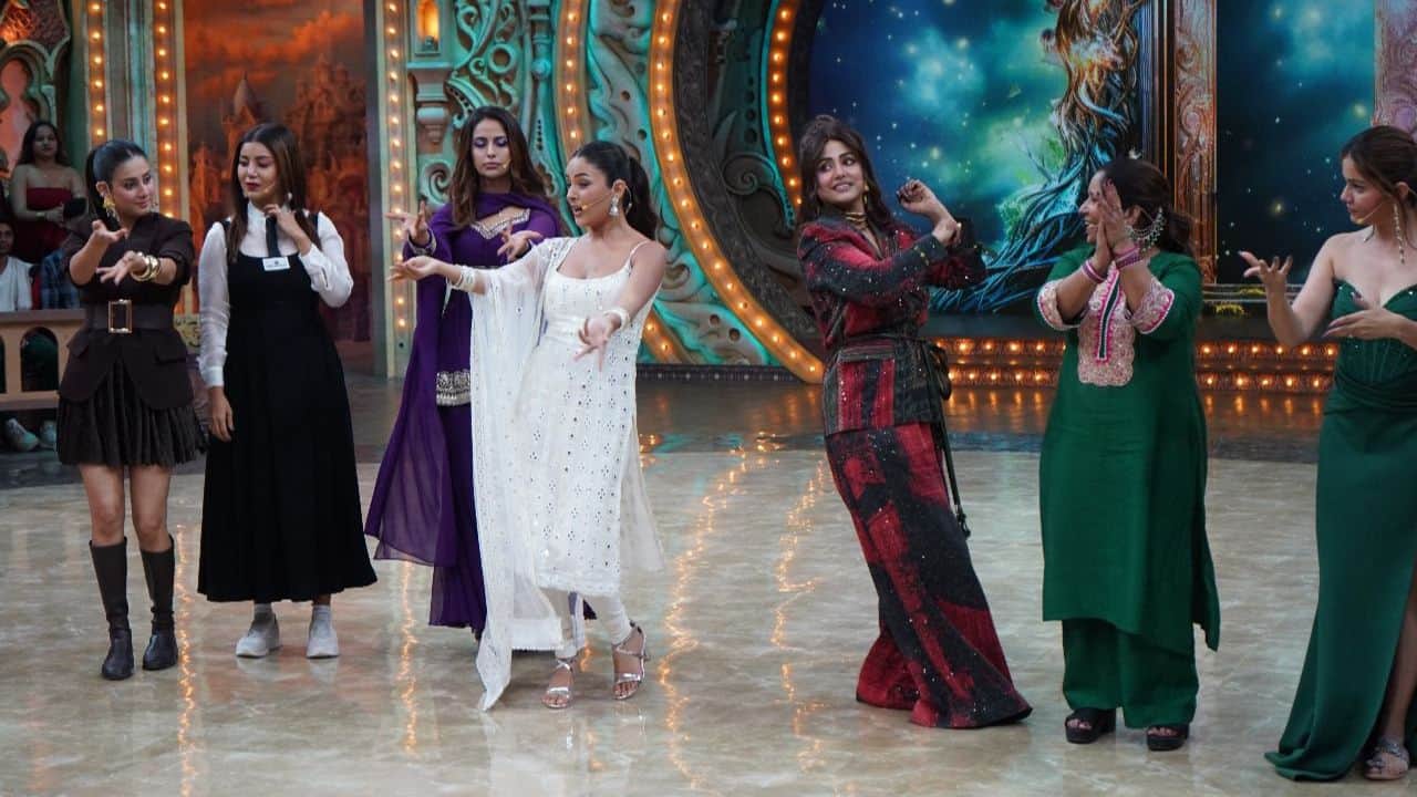 Behind the scenes The women participants were seen having a hearty time dancing to peppy beats and having a gala time while shooting for the episode. 