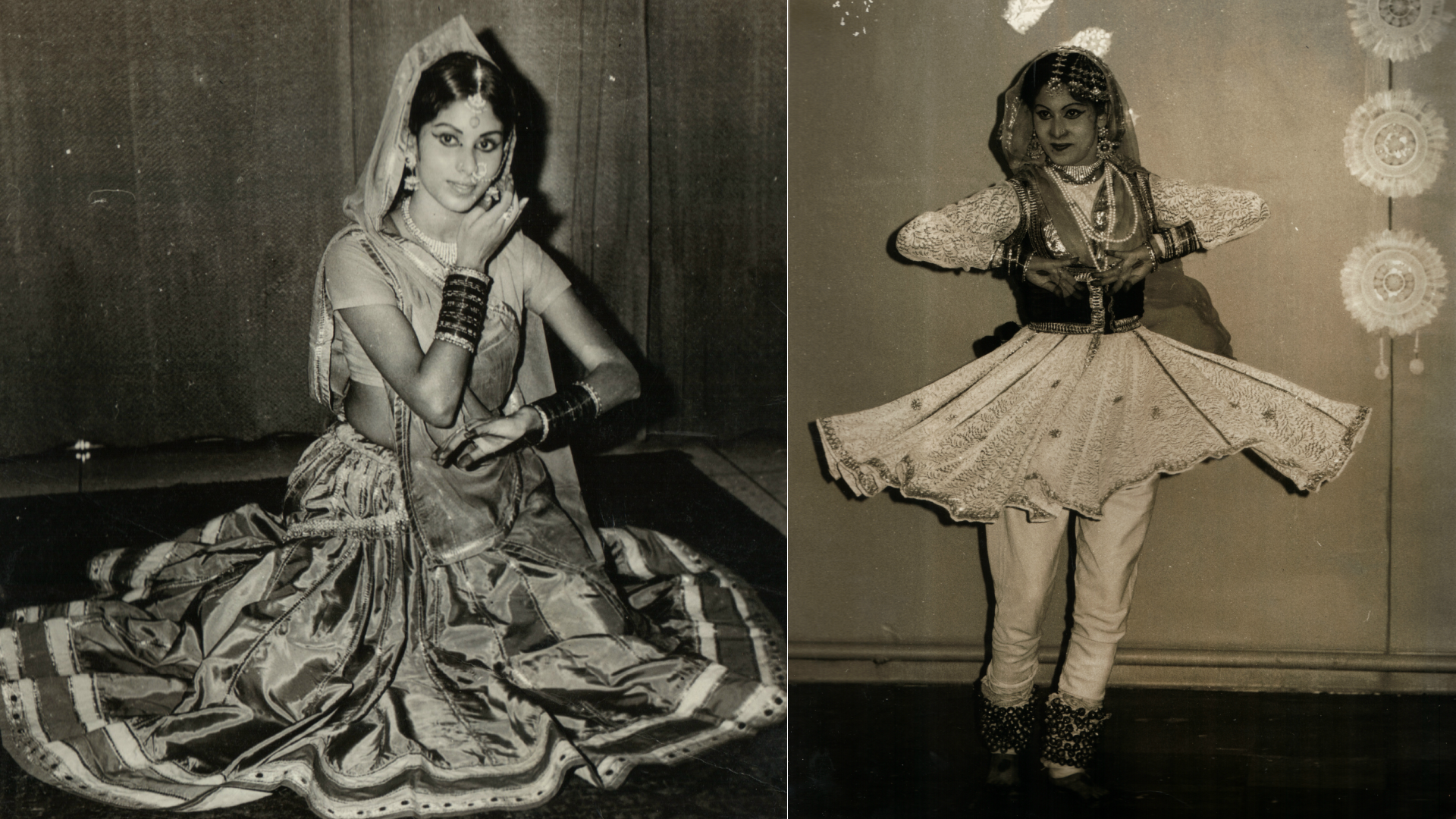 Shovana Narayan during performances in 1974. (Images courtesy Shovana Narayan)