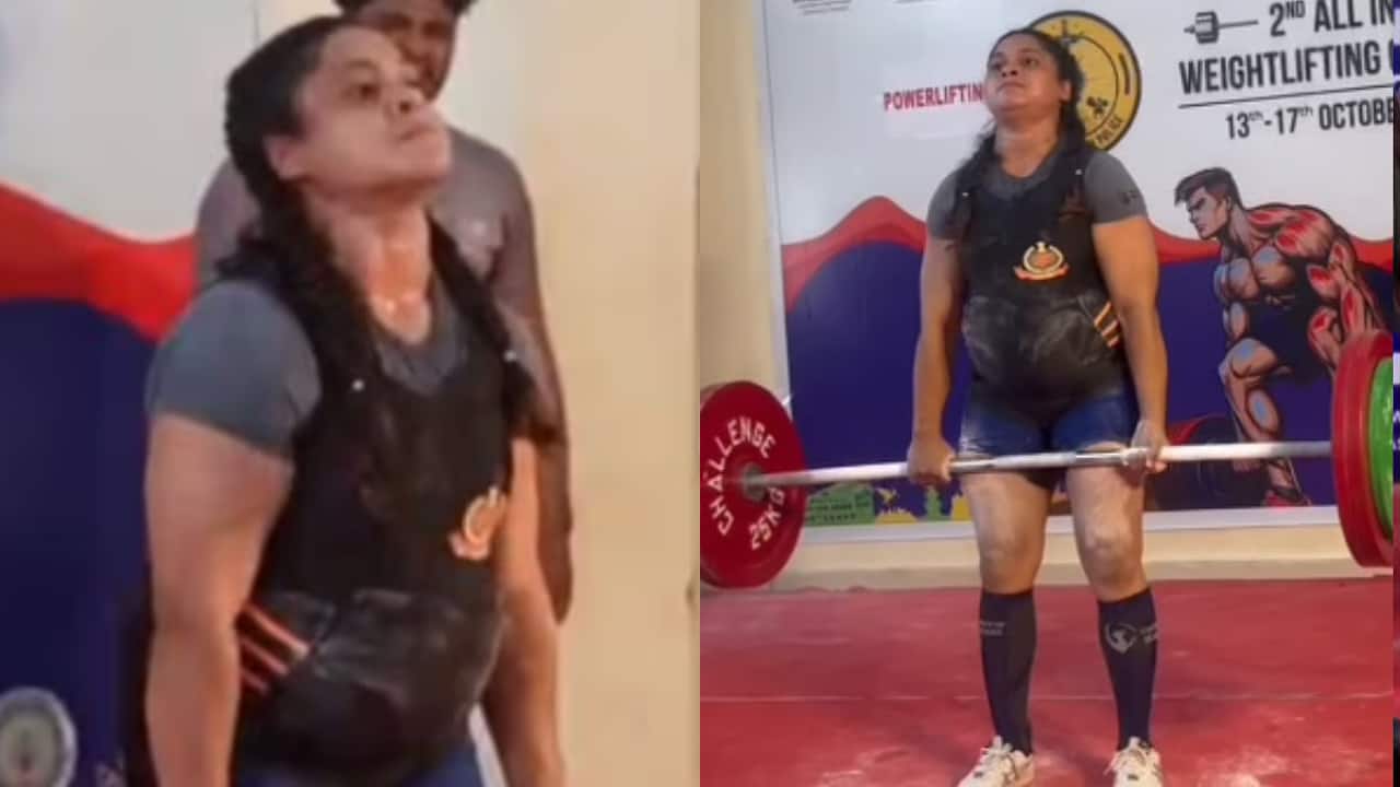 WATCH: Delhi Police constable, 7 months pregnant, lifts 145 Kg, wins bronze medal