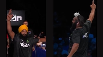 Jujhar Singh becomes Power Slap champion. (Photo X)