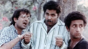Satish Shah with Naseeruddin Shah and Ravi Vaswani
