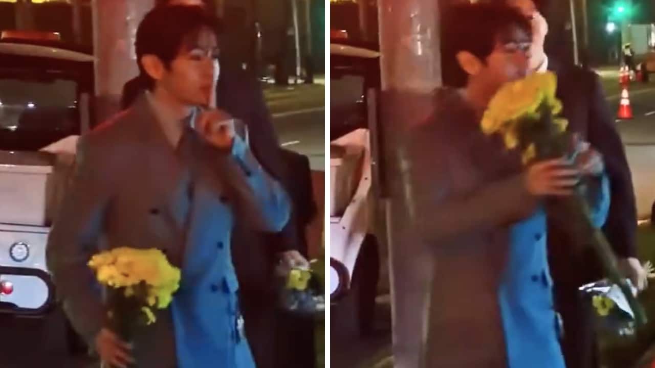 BTS’ V sweeps fans off their feet by giving them flowers at Vogue World: Hollywood