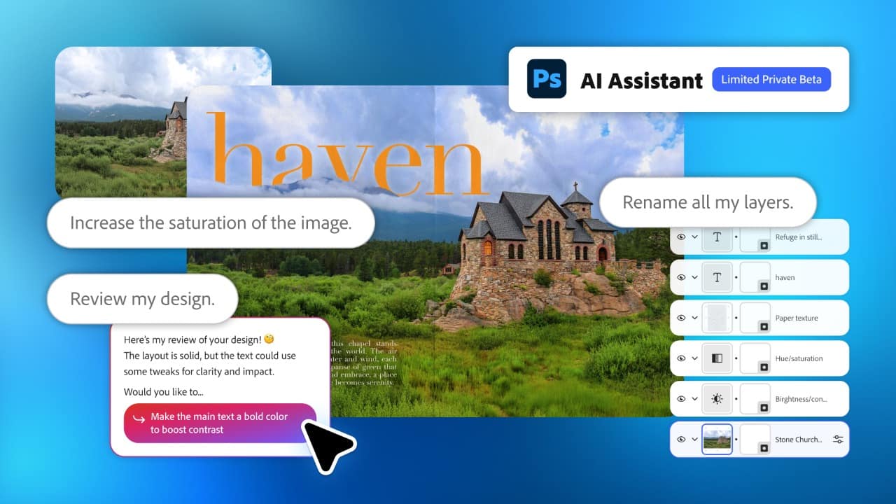 Adobe unveils AI Assistant for Photoshop to automate creative workflows