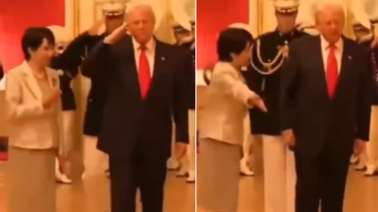 'Awkward and clueless': Trump goes viral after he loses his way during ceremonial welcome in Japan | WATCH