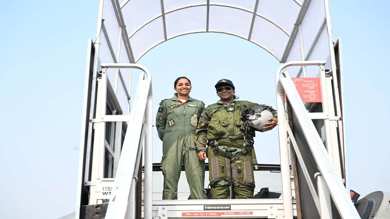 Pakistan claimed this IAF pilot was captured. Prez Murmu's Rafale sortie busts the lie
