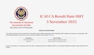 ICAI CA Result Date OUT: ICAI CA Final, Intermediate and Foundation Results to be released on November 3 @icai.nic.in