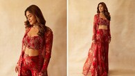 <strong>Breezy florals</strong><br />The actress shines in a floral embroidered bustier paired with lightweight sharara pants. What adds an extra edge is the sheer, scallop-edge jacket that redefines charm and grace. It’s styled with a trendy, delicate choker.
