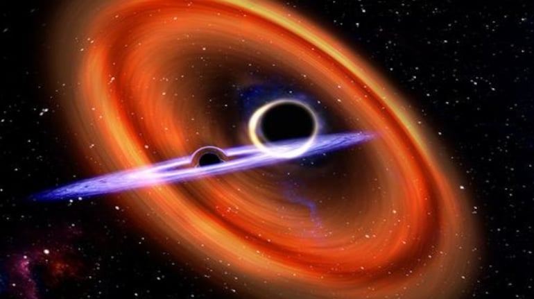Binary Black Hole Merger (Image: Carl Knox/OzGrav/Swinburne University of Technology)