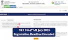 NTA SWAYAM July 2025 registration deadline extended to Nov 2, Apply now at exams.nta.nic.in