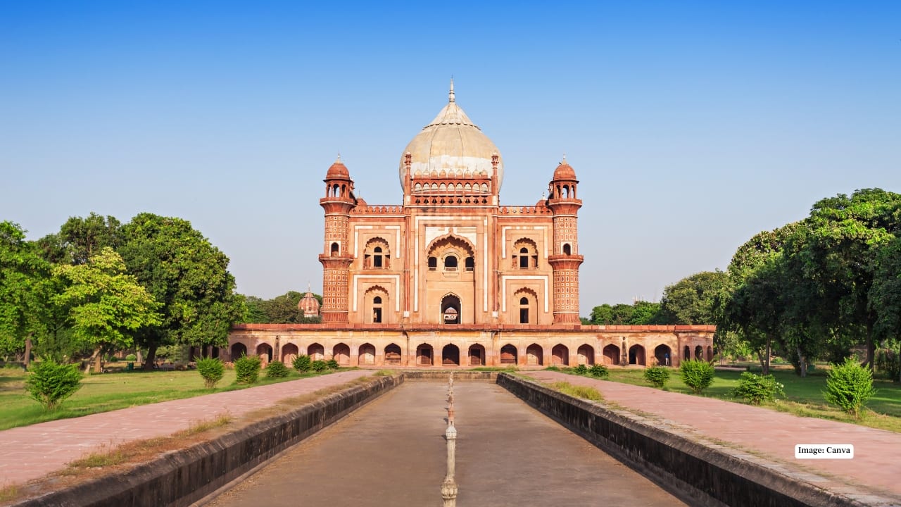6. Safdarjung’s Tomb Garden, Delhi Built in the mid-18th century, this garden tomb reflects the fading grandeur of late Mughal architecture. The lush lawns, domed gateways, and water channels maintain the timeless Mughal essence. 6. Safdarjung’s Tomb Garden, Delhi Built in the mid-18th century, this garden tomb reflects the fading grandeur of late Mughal architecture. The lush lawns, domed gateways, and water channels maintain the timeless Mughal essence.