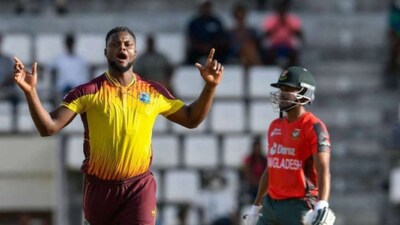 West Indies star Romario Shepherd’s hat-trick floors Bangladesh in 3rd T20I