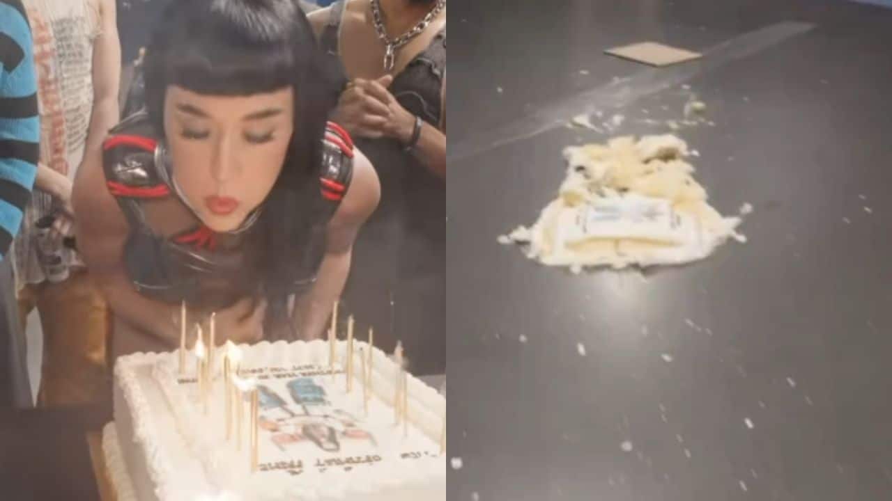 Katy Perry faces backlash after throwing birthday cake on the floor during 41st birthday party