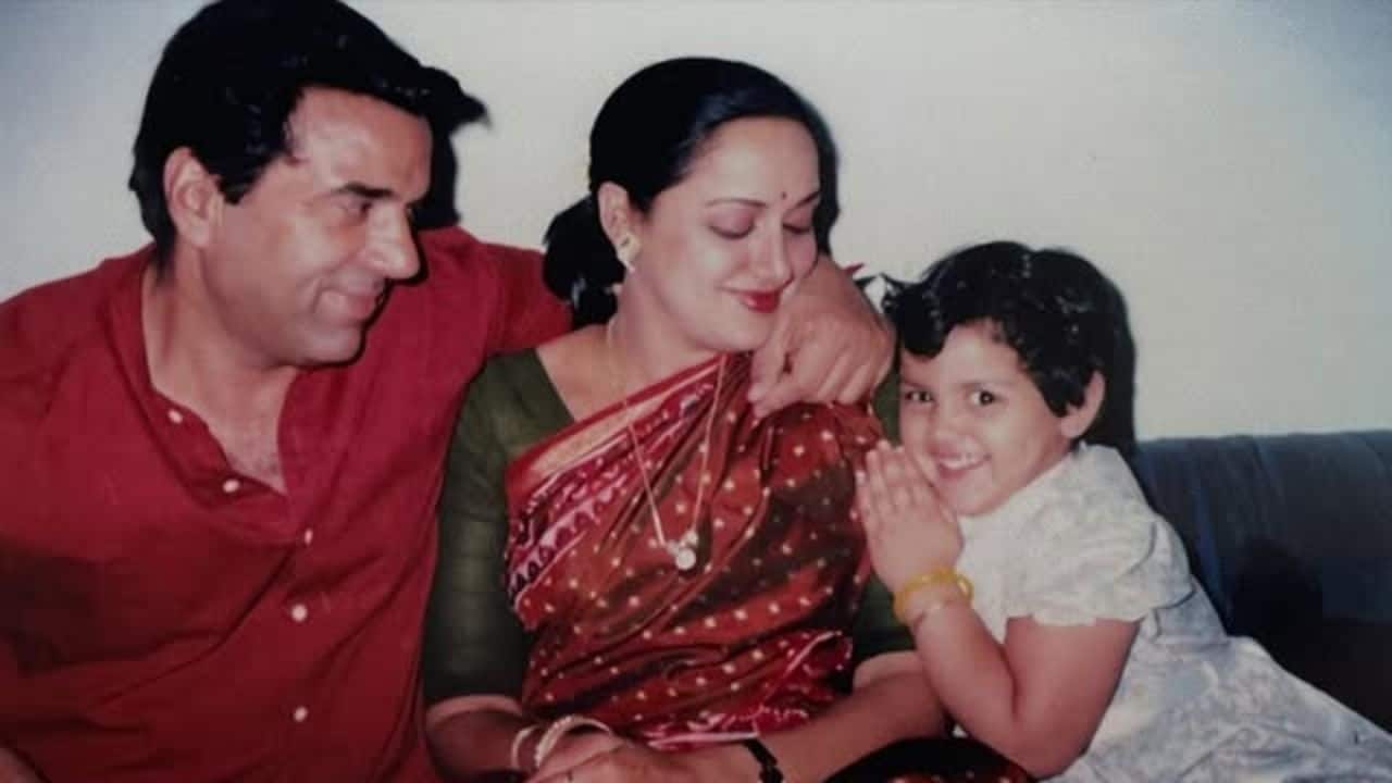 Esha Deol shares childhood pic with parents Dharmendra and Hema Malini on her 44th birthday: "I am because of you"