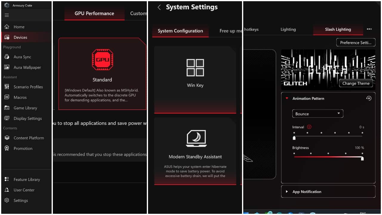 Armory Crate - features and PC controls