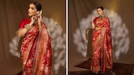 <strong>Tara Sutaria in a red Banarasi saree</strong><br />It’s hard to ignore Tara’s beauty in this rich red Banarasi saree by Jayanti Reddy. Paired with a hand-embroidered raw silk blouse, the ensemble is a legacy in itself. Her desi jewellery with hints of emerald adds colour and joy to the look.